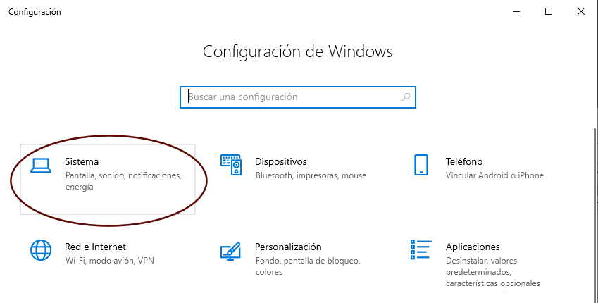 Configuración W10