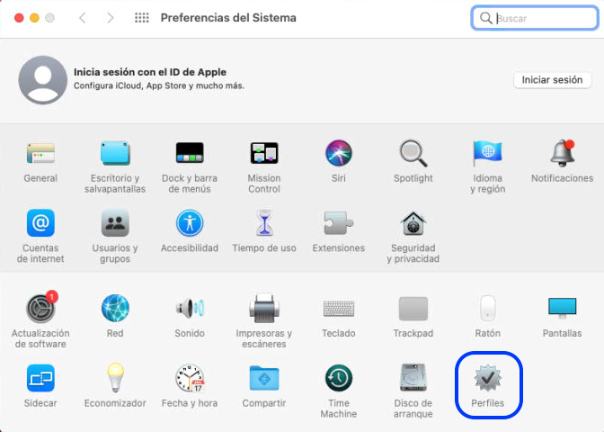 Preferencias del Sistema - Perfiles