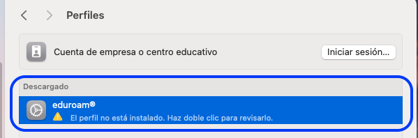 Perfil eduroam