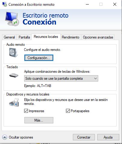 Preguntas Frecuentes - Conexión a Escritorio Remoto - Windows 10